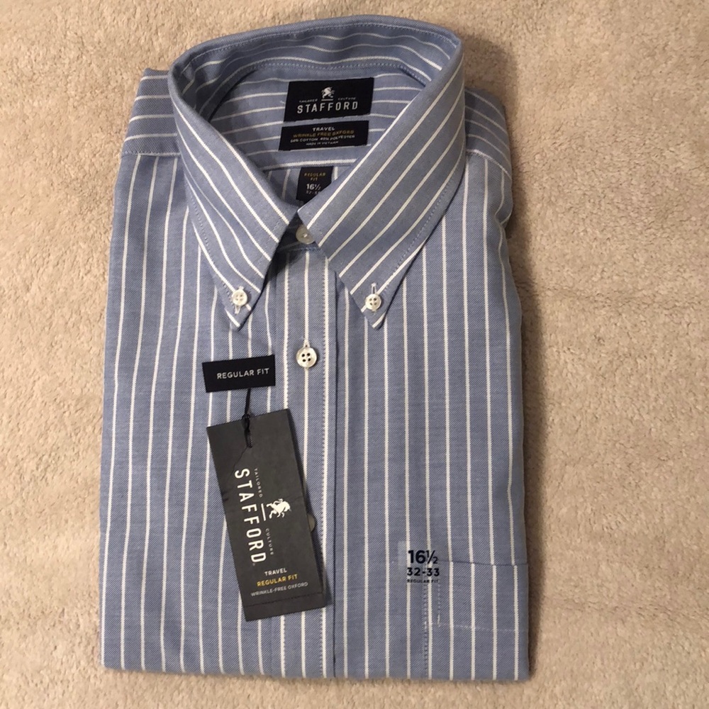 Stafford dress shirt 16.5 32/33 NWT